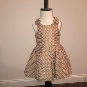 Sophie Catalou Gold Shimmer Dot Dress